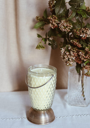 bougie naturelle seau a glace motifs ananas