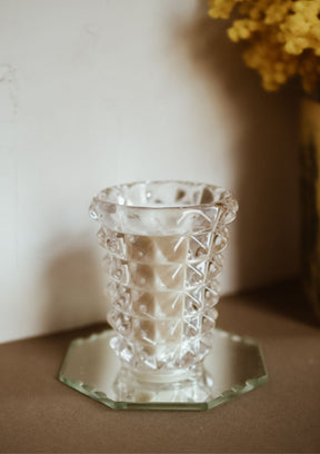 bougie vase picots ancien cristal