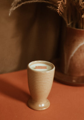 bougie vintage mazagran ceramique