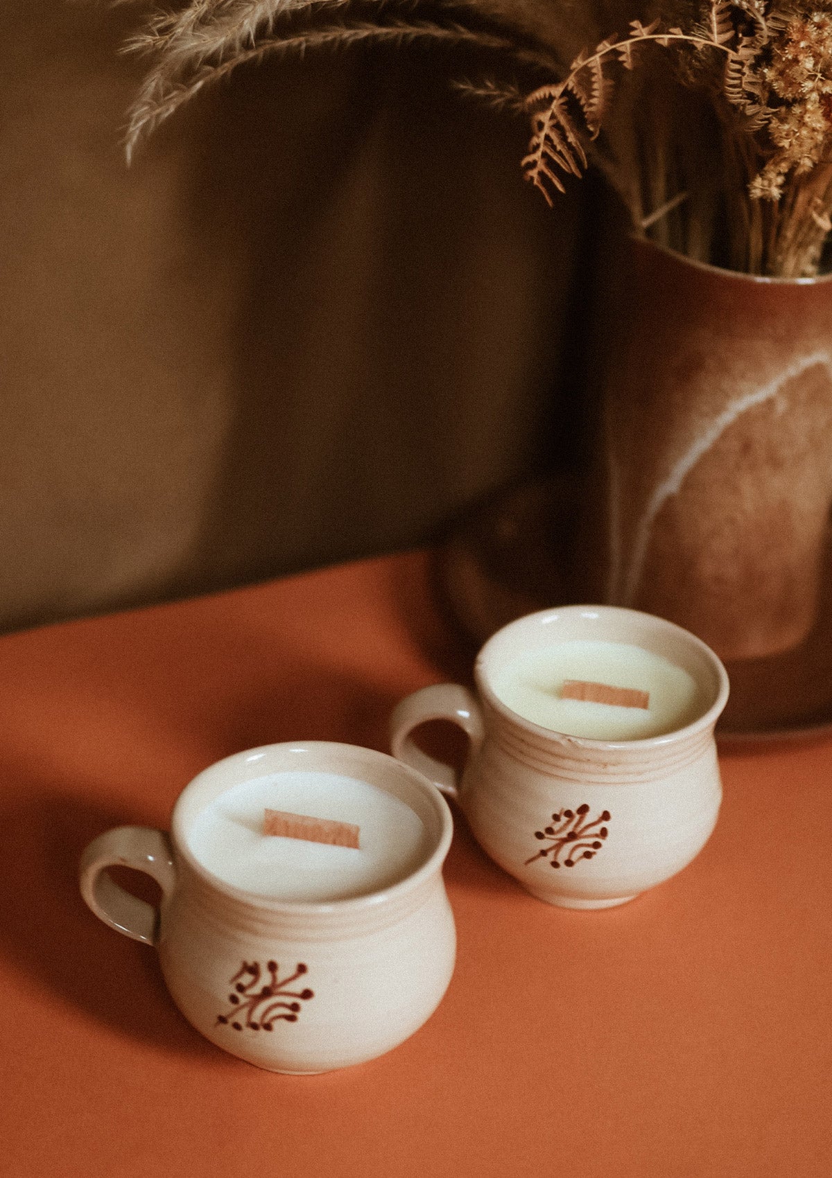 bougie vintage tasse ceramique